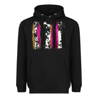 Black cow , yellow and pink glitter brushstrokes Heavyweight Hoodie - AdoDesignShop