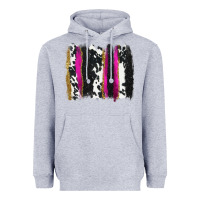 Heather Grey cow , yellow and pink glitter brushstrokes Heavyweight Hoodie - AdoDesignShop