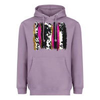 Lavender cow , yellow and pink glitter brushstrokes Heavyweight Hoodie - AdoDesignShop