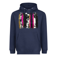Navy cow , yellow and pink glitter brushstrokes Heavyweight Hoodie - AdoDesignShop