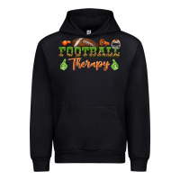 Black football therapy Urban Hoodie - BundleAndBundleShop