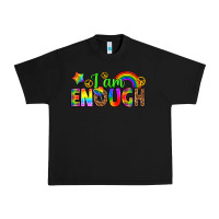 Black i am enough Urban Heavy Tee - texasbilliewilder