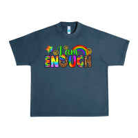 Midnight Navy i am enough Urban Heavy Tee - texasbilliewilder