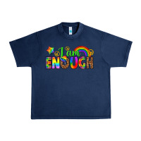 Navy i am enough Urban Heavy Tee - texasbilliewilder