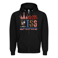 Black little miss america Zipper Hoodie - HRA Design Shop