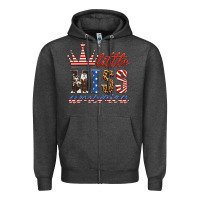 Charcoal Heather little miss america Zipper Hoodie - HRA Design Shop