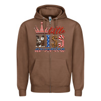Chestnut little miss america Zipper Hoodie - HRA Design Shop