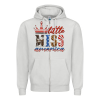 Dove Grey little miss america Zipper Hoodie - HRA Design Shop