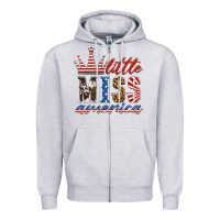 Heather Grey little miss america Zipper Hoodie - HRA Design Shop