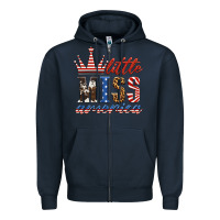 Navy little miss america Zipper Hoodie - HRA Design Shop