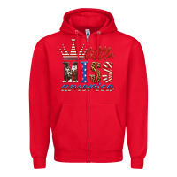 Red little miss america Zipper Hoodie - HRA Design Shop