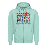 Seafoam little miss america Zipper Hoodie - HRA Design Shop
