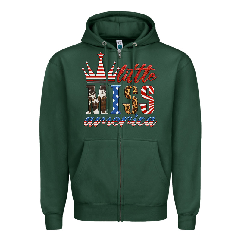 Little Miss America Zipper Hoodie by HRA Design Shop | Teevron