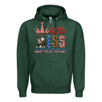 Sports Green little miss america Zipper Hoodie - HRA Design Shop