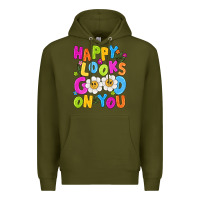 Army Green happy looks good on you Premium Hoodie - NancyCooperArtShop