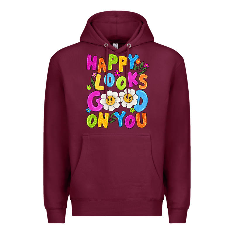 Happy Looks Good On You Premium Hoodie by NancyCooperArtShop | Teevron