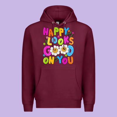 Happy Looks Good On You Premium Hoodie Designed By Nancycooperartshop