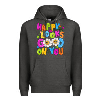 Charcoal Heather happy looks good on you Premium Hoodie - NancyCooperArtShop