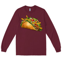 Burgundy taco Long Sleeve Tee - CTS Tumbler Store