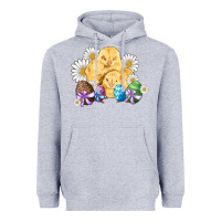Heather Grey chicks eggs daisy easter Heavyweight Hoodie - Artiststas