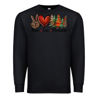 Black Peace love western christmas trees Premium Sweatshirt - Jasminsmagicworld