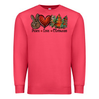 Cardinal Peace love western christmas trees Premium Sweatshirt - Jasminsmagicworld