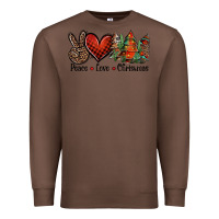 Chestnut Peace love western christmas trees Premium Sweatshirt - Jasminsmagicworld