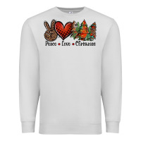 Dove Grey Peace love western christmas trees Premium Sweatshirt - Jasminsmagicworld