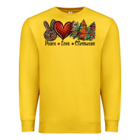 Lemon Peace love western christmas trees Premium Sweatshirt - Jasminsmagicworld