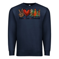 Navy Peace love western christmas trees Premium Sweatshirt - Jasminsmagicworld