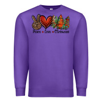 Purple Peace love western christmas trees Premium Sweatshirt - Jasminsmagicworld