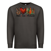 Smoke Peace love western christmas trees Premium Sweatshirt - Jasminsmagicworld