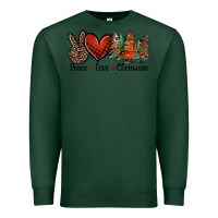 Sports Green Peace love western christmas trees Premium Sweatshirt - Jasminsmagicworld