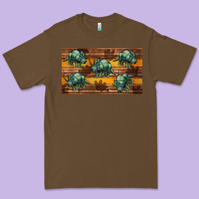 Dinosaur Triceratops Sippy Cup Premium Tee Designed By Artiststas