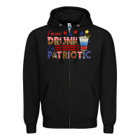 Black i'm not drunk i'm patriotic Zipper Hoodie - HRA Design Shop