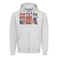 Dove Grey i'm not drunk i'm patriotic Zipper Hoodie - HRA Design Shop