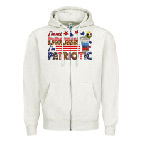 Oatmeal Heather i'm not drunk i'm patriotic Zipper Hoodie - HRA Design Shop