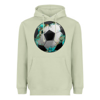 Matcha western sport soccer camouflage turquoise pattern Heavyweight Hoodie - Artiststas