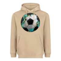 Western Sport Soccer Camouflage Turquoise Pattern Heavyweight Hoodie | Teevron