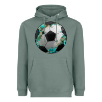 Sage western sport soccer camouflage turquoise pattern Heavyweight Hoodie - Artiststas