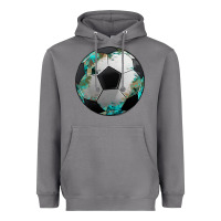 Storm western sport soccer camouflage turquoise pattern Heavyweight Hoodie - Artiststas