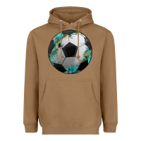 Toasted Coconut western sport soccer camouflage turquoise pattern Heavyweight Hoodie - Artiststas