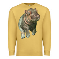 Antique Gold baby hippo Premium Sweatshirt - LillyAllenDesigns