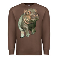 Chestnut baby hippo Premium Sweatshirt - LillyAllenDesigns