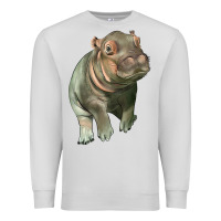 Dove Grey baby hippo Premium Sweatshirt - LillyAllenDesigns