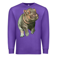Purple baby hippo Premium Sweatshirt - LillyAllenDesigns