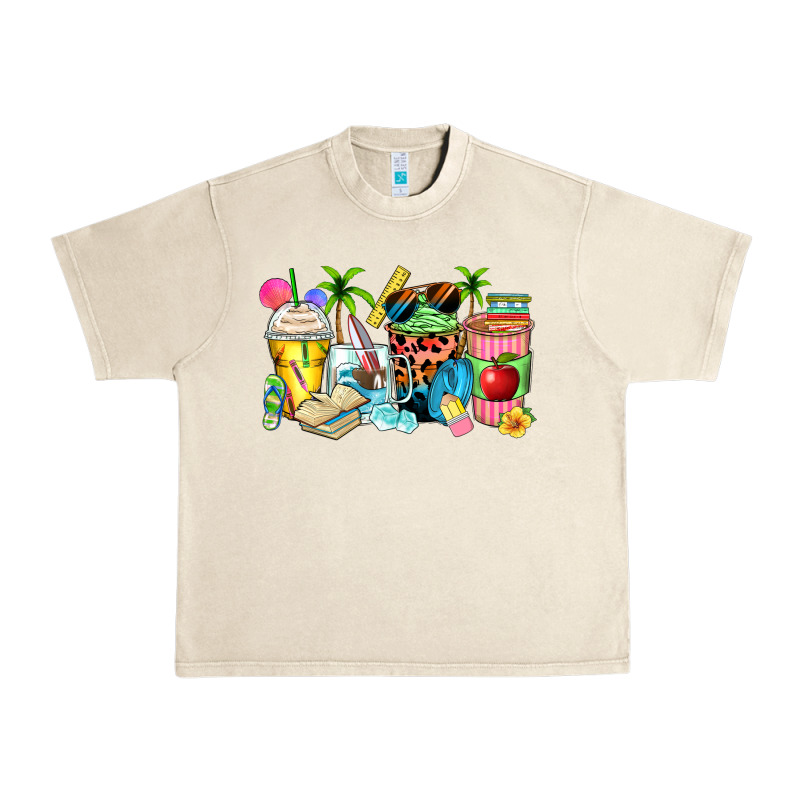Summer Teacher Coffee Cups Urban Heavy Tee by Zillion Design Studio | Teevron