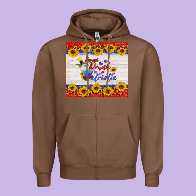 I'm Not Drunk I'm Patriotic Zipper Hoodie Designed By Hra Design Shop
