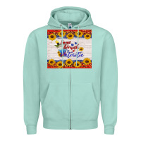 Seafoam i'm not drunk i'm patriotic Zipper Hoodie - HRA Design Shop