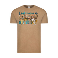 Vintage Coffee i just wanna do country Vintage Tee - texasbilliewilder